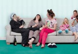 The National Brain Appeal Pyjama Party campaign home sofa fundraising activities